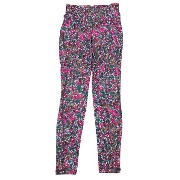LULULEMON Base Pace High-Rise Fleece Tight 28" Size 6 Floral Electric Multi - Picture 4 of 9